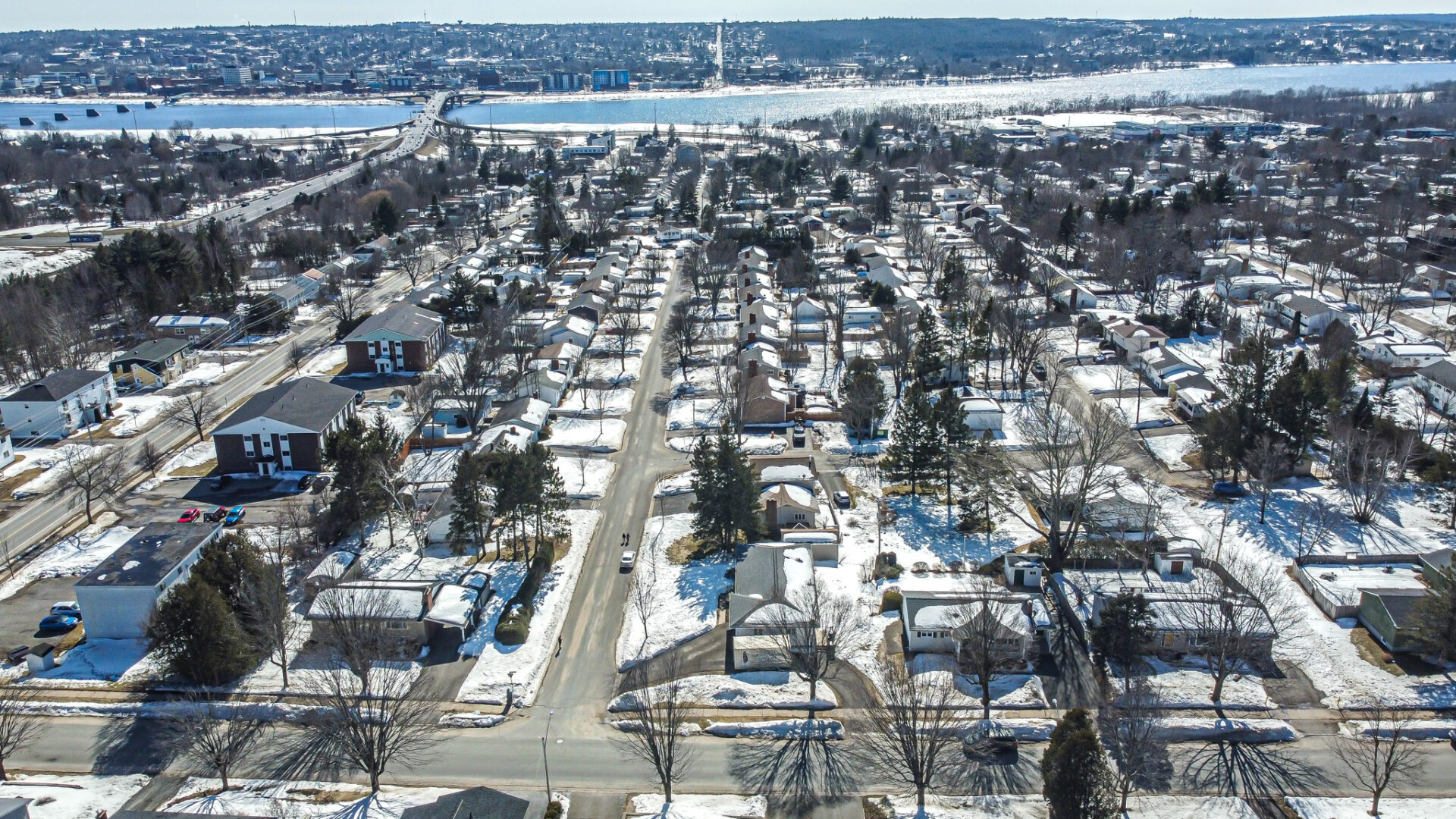 Aerial View of the Northside of Fredericton 