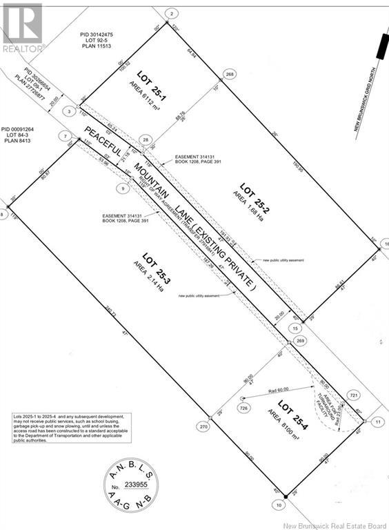 Lot 25-4 Peaceful Mountain Lane, Clifton Royal, New Brunswick  E5S 2N4 - Photo 2 - NB118473