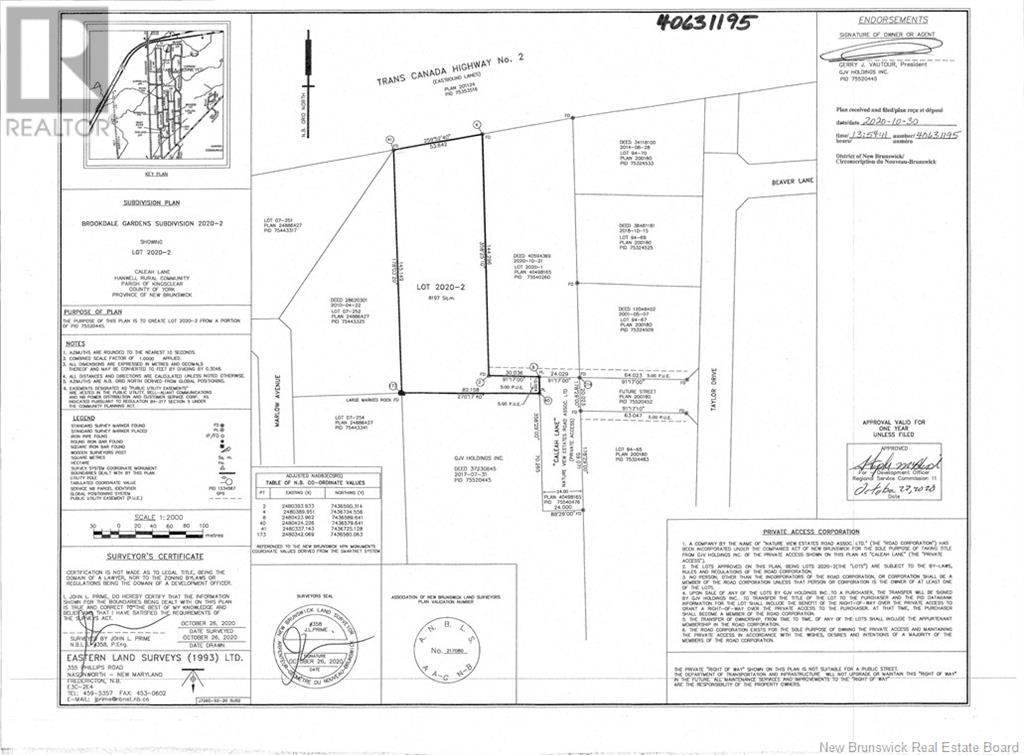 Lot 2020-2 Caleah Lane, Hanwell, New Brunswick  E3C 1N9 - Photo 2 - NB121093