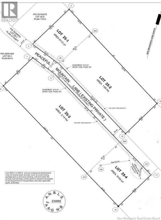 Lot 25-4 Peaceful Mountain Lane, Clifton Royal, New Brunswick  E5S 2N4 - Photo 2 - NB127731